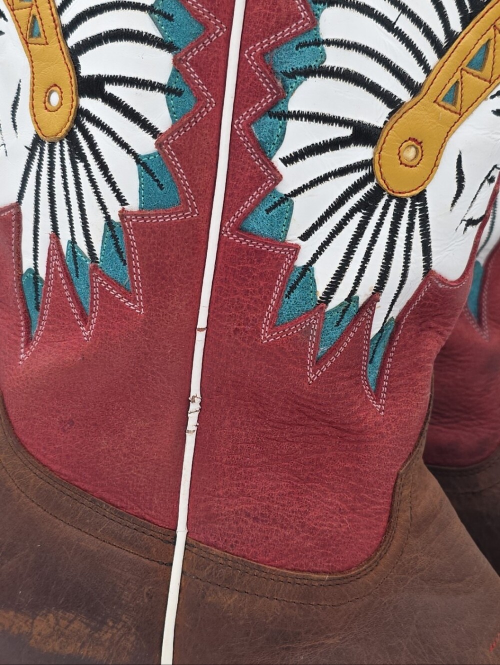 Macie Bean Inlaid Chief Women's Western Boot Style M5202 Size 9M - Picture 10 of 16